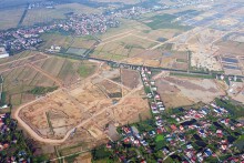 Hình ảnh Sân bay Gia Bình đang xây dựng