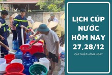 Lịch cúp nước TP HCM ngày 27/12 và ngày 28/12 hàng loạt phường ngoại thành và khu vực địa bàn trung tâm mất nước nhiều giờ vào cuối tuần