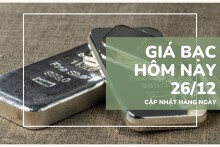 Giá bạc hôm nay 26/12 tăng tới 3,4 triệu đồng/kg sau nhịp chững lại, bạc thỏi Phú Quý áp sát 78 triệu đồng/kg