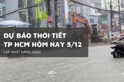 Dự báo thời tiết TP HCM hôm nay 5/12 mưa dông nhiều nơi, triều cường khả năng đạt đỉnh