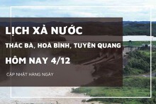 Lịch xả nước hôm nay ngày 4/12 duy trì ổn định, Hòa Bình tiếp tục xả hơn 1.600 m³/s