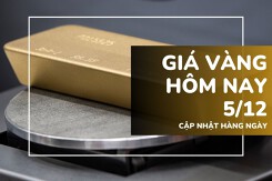 Giá vàng hôm nay 5/12: Vàng SJC và nhẫn trơn tiếp tục giảm 300.000 - 600.000 đồng/lượng