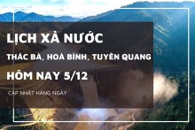 Lịch xả nước hôm nay ngày 5/12 duy trì mực nước an toàn, Hòa Bình giảm nhẹ lượng xả