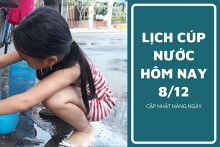 Lịch cúp nước TP HCM ngày 8/12 và sáng ngày 9/12 ngưng cấp nước xuyên đêm tại nhiều phường, xã vào ngày đầu tuần