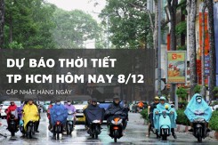 Dự báo thời tiết TP HCM hôm nay 8/12 trời nắng, đêm se lạnh, có mưa