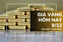 Giá vàng hôm nay 9/12: Vàng SJC, vàng nhẫn giảm trở lại sau phiên tăng nhẹ