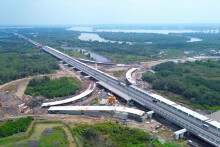 Nút giao Vành đai 3 với cao tốc TP HCM - Long Thành sau hơn năm thi công