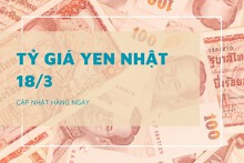 Tỷ giá yen Nhật hôm nay 18/3, đồng loạt giảm tại nhiều ngân hàng