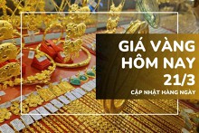 Giá vàng hôm nay 21/3: Vàng SJC, vàng nhẫn mất mốc 100 triệu đồng/lượng