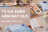 Tỷ giá euro hôm nay 31/3: Tiếp tục tăng tại các ngân hàng
