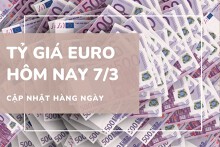 Tỷ giá euro hôm nay 7/3 tăng nhẹ tại đa số các ngân hàng