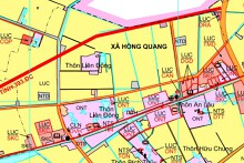 Bản đồ quy hoạch sử dụng đất xã Hồng Quang, huyện Thanh Miện, tỉnh Hải Dương đến năm 2030