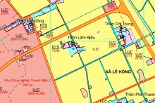 Bản đồ quy hoạch sử dụng đất xã Lê Hồng, huyện Thanh Miện, tỉnh Hải Dương đến năm 2030