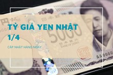 Tỷ giá yen Nhật hôm nay 1/4, đồng loạt giảm nhẹ