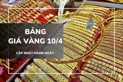 Bảng giá vàng ngày 10/4: Vàng nhẫn cán mốc 104 triệu, vàng SJC và 24K, 18K đạt đỉnh cao mới