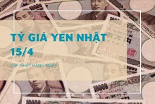 Tỷ giá yen Nhật hôm nay 15/4, tăng tại hầu hết các ngân hàng