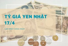 Tỷ giá yen Nhật hôm nay 17/4, đồng loạt tăng tại hầu hết các ngân hàng