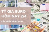 Tỷ giá euro hôm nay 2/4: Quay đầu giảm tại tất cả ngân hàng