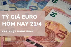 Tỷ giá euro hôm nay 21/4: Đồng loạt tăng mạnh trên 300 đồng tại các ngân hàng