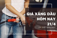 Giá xăng dầu hôm nay 21/4 sụt giảm nhẹ