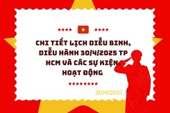 Chi tiết lịch diễu binh, diễu hành 30/4/2025 TP HCM và các sự kiện hoạt động kỷ niệm đặc sắc