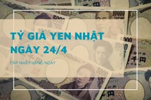Tỷ giá yen Nhật hôm nay 24/4, tiếp đà giảm tại Vietcombank, BIDV, Techcombank