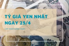 Tỷ giá yen Nhật hôm nay 25/4, ngân hàng điều chỉnh trái chiều, chợ đen nhích nhẹ