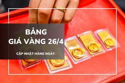 Bảng giá vàng ngày 26/4: Vàng SJC, nhẫn trơn và nữ trang đảo chiều giảm mạnh