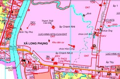 Bản đồ quy hoạch giao thông xã Long Phụng, huyện Cần Giuộc, tỉnh Long An thời kỳ 2021 - 2030