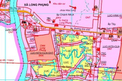 Bản đồ quy hoạch sử dụng đất xã Long Phụng, huyện Cần Giuộc, tỉnh Long An thời kỳ 2021 - 2030