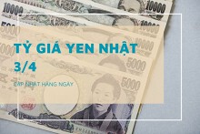 Tỷ giá yen Nhật hôm nay 3/4, Techcombank và NCB vượt mốc 180 đồng
