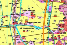 Bản đồ quy hoạch sử dụng đất xã Thanh Hương, huyện Thanh Liêm, tỉnh Hà Nam