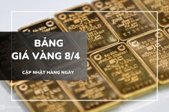 Bảng giá vàng 8/4: Vàng SJC và nhẫn trơn trái chiều, vàng trang sức giảm sâu