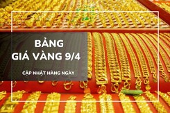 Bảng giá vàng 9/4: Vàng SJC, nhẫn trơn bật tăng tới 1,3 triệu đồng/lượng