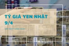 Tỷ giá yen Nhật hôm nay 9/4, đồng loạt tăng trở lại
