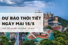 Dự báo thời tiết ngày mai 15/5, Hà Nội mưa rào, Đà Nẵng ngày nắng và TP HCM mưa rải rác