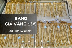 Bảng giá vàng ngày 13/5: Vàng SJC, nhẫn và nữ trang tiếp tục giảm 1 triệu đồng trong phiên thứ hai liên tiếp