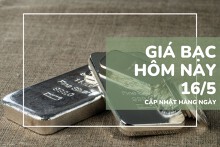 Giá bạc hôm nay 16/5: Phục hồi nhẹ theo đà thế giới