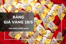 Bảng giá vàng ngày 19/5: Vàng SJC, nhẫn và nữ trang bật tăng trở lại, thêm tới 1,3 triệu đồng/lượng