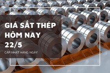 Giá sắt thép hôm nay 22/5, thép thanh thế giới khởi sắc, trong nước giữ ổn định