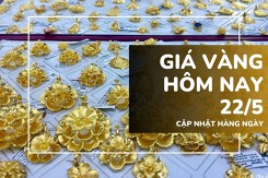 Giá vàng hôm nay 22/5: Vàng SJC và nhẫn trơn tăng vọt thêm đến 1,3 triệu đồng/lượng