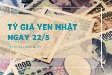 Tỷ giá yen Nhật hôm nay 22/5: Tiếp đà tăng giá tại ngân hàng, chợ đen cũng đi lên