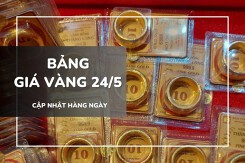 Bảng giá vàng ngày 24/5: Vàng SJC vọt trở lại 121 triệu, nhẫn trơn và nữ trang đồng loạt phục hồi mạnh