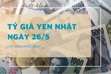 Tỷ giá yen Nhật hôm nay 26/5: Đồng loạt tăng trở lại tại ngân hàng và chợ đen