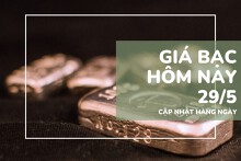Giá bạc hôm nay 29/5: Tiếp tục giảm, bạc miếng bán ra còn 1,3 triệu đồng/lượng
