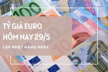 Tỷ giá euro ngày 29/5: Ngân hàng tiếp tục giảm, chợ đen mất hơn 200 đồng