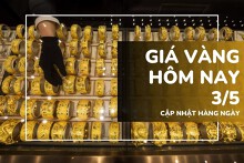 Giá vàng hôm nay 3/5: Giảm nhẹ, hướng tới tuần giảm thứ hai liên tiếp