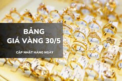 Bảng giá vàng ngày 30/5: Vàng SJC, nhẫn và nữ trang đồng loạt bật tăng mạnh sau 4 phiên giảm sâu