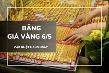 Bảng giá vàng ngày 6/5: Vàng SJC, nhẫn trơn và nữ trang tăng mạnh, lên mức cao kỷ lục