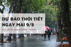 Dự báo thời tiết ngày mai 9/5, Hà Nội mưa dông, Đà Nẵng oi bức và TP HCM mưa rào